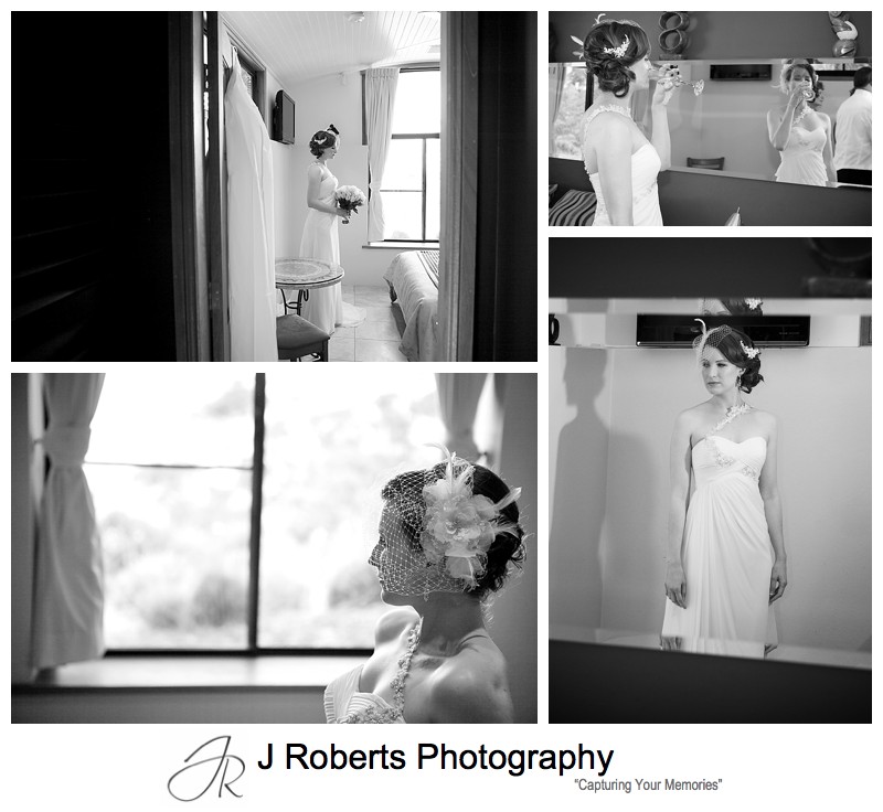 B&W portraits of a bride - sydney wedding photography 